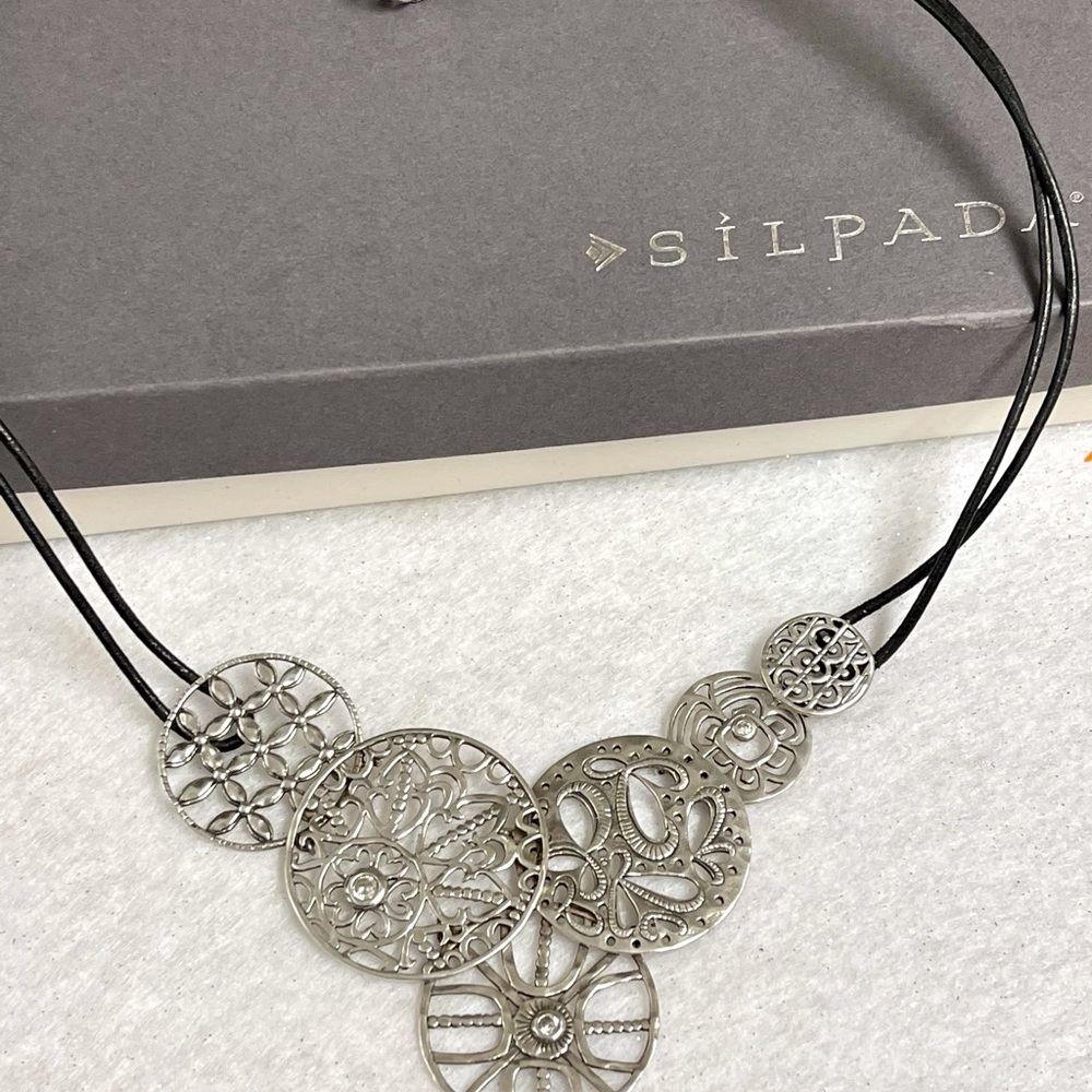 Silpada Filigree Art Sterling Silver Necklace.